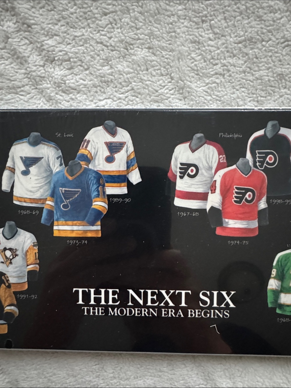 The Next Six Modern Era Hockey Jersey Wall Art - Black